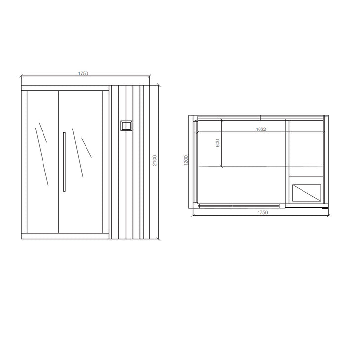 Kubix Sauna (2-3 Seater)  By Jaquar